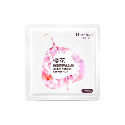 一葉子櫻花粉嫩修護面貼膜
