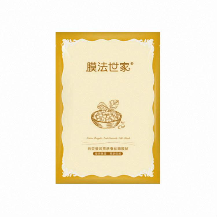 膜法世家納豆瑩潤亮膚蠶絲面膜貼