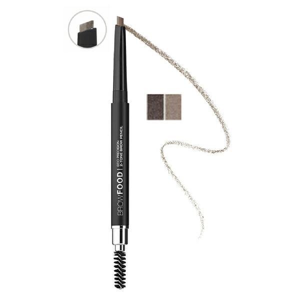 LashFood Eco-Precision 2-Tone Brow Pencil - Dark Brunette