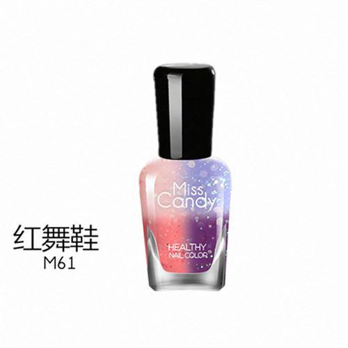 MissCandy健康甲油M61紅舞鞋/光溫變粉與藍