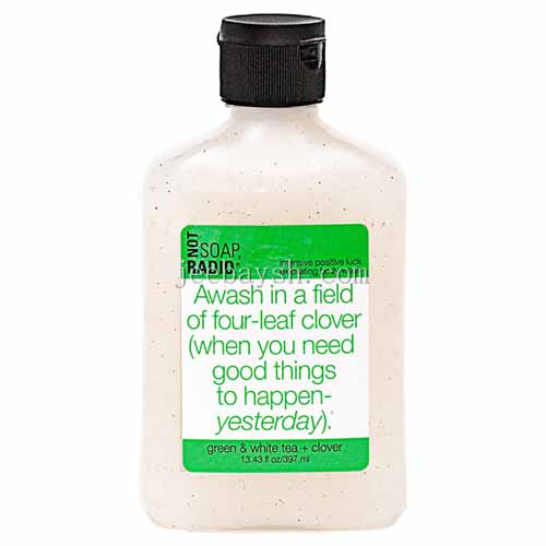 Not Soap Radio Awash in a field of four-leaf clover  Exfoliating Body Wash