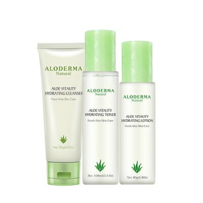 璦露德瑪蘆薈鮮活補水組合-蘆薈補水保濕乳