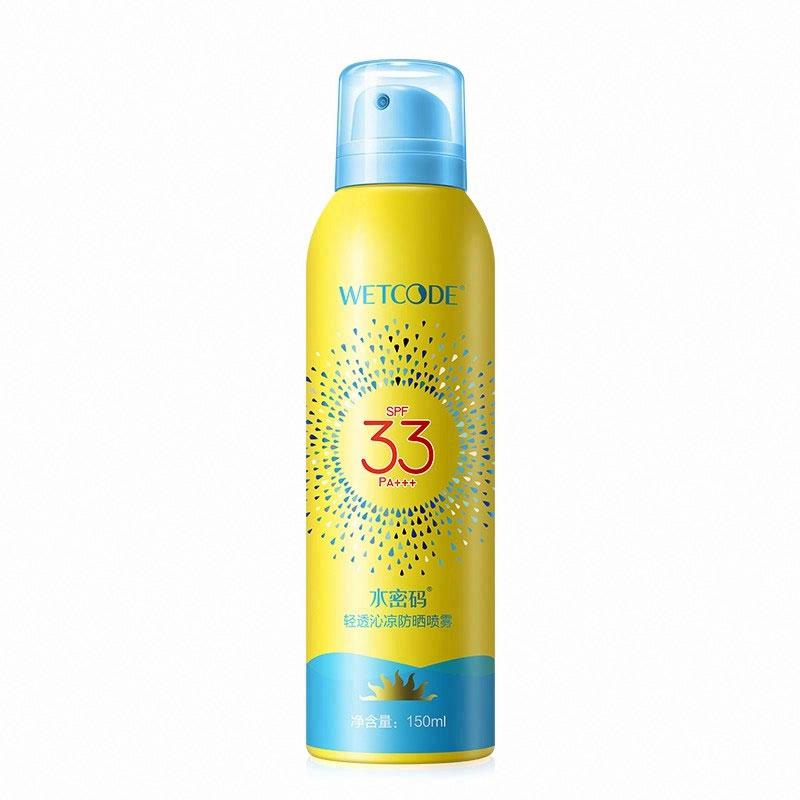 水密碼輕透沁涼防曬噴霧（防水抗汗）浴前SPF33PA+++，浴后SPF19PA+++