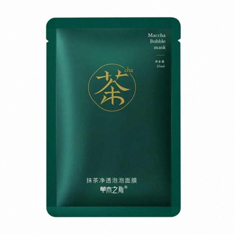 草木之心抹茶凈透泡泡面膜