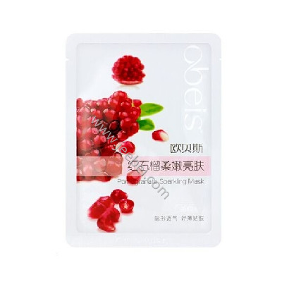 歐貝斯紅石榴柔嫩亮膚面膜貼