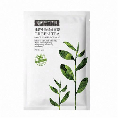 草木之心抹茶生物纖維面膜