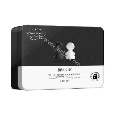 膜法世家“黑+白”瓷娃娃水嫩亮膚面膜貼套盒-黑瓷娃娃保濕亮膚面膜貼（黑珍珠+玻尿酸）
