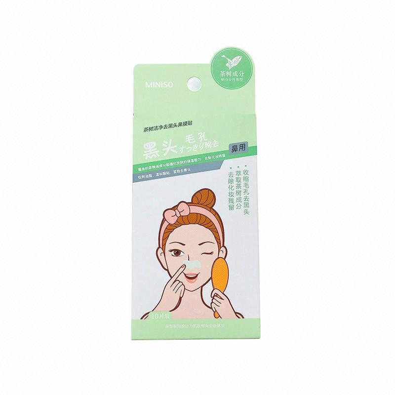 名創優品女士茶樹潔凈去黑頭鼻膜貼