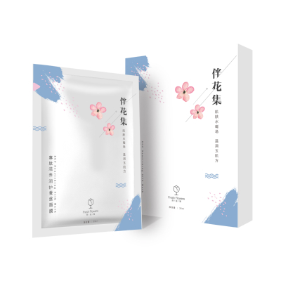伴花集寡肽滋養潤護蠶絲面膜