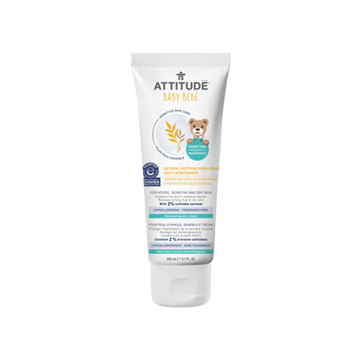 Attitude 嬰兒天然舒緩身體霜無香型