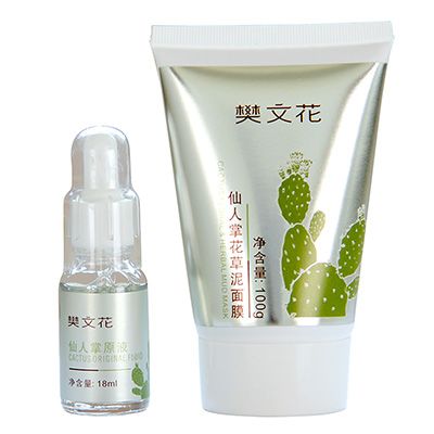 樊文花仙人掌花草泥面膜