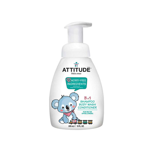 Attitude 嬰兒三合一洗發水梨花香型