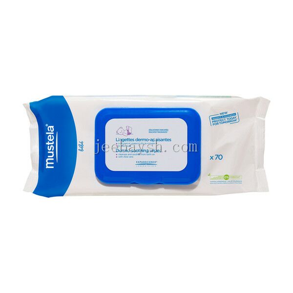 Mustela Dermo-Soothing Delicately Fragranced Diaper Wipes Pack of 70