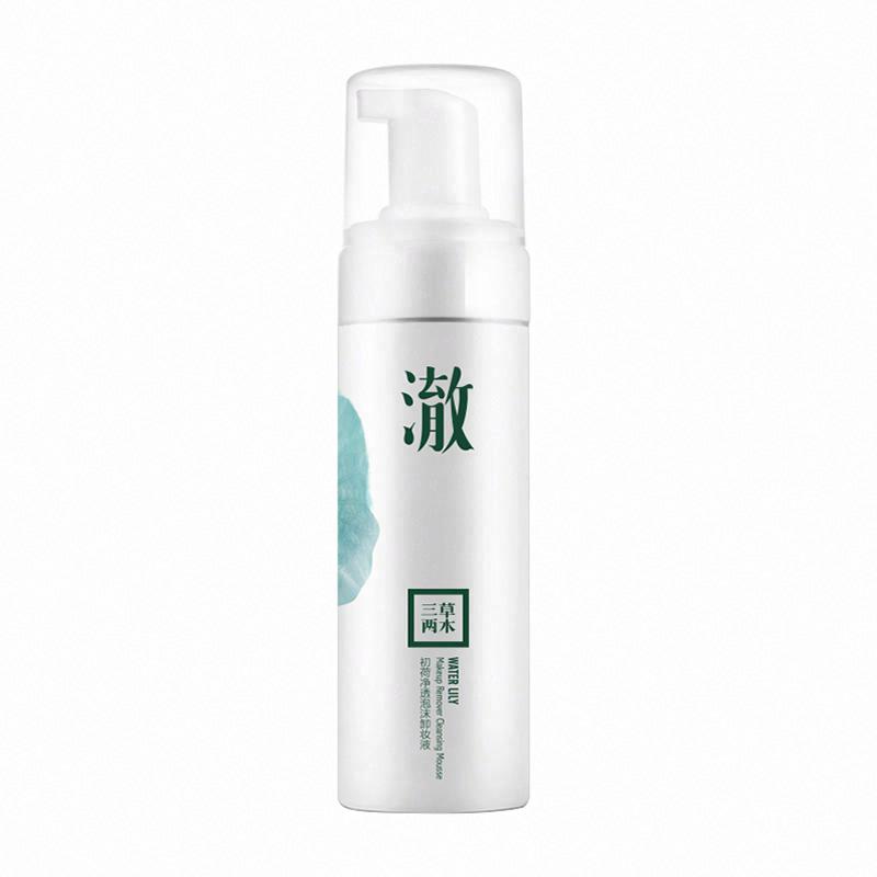 三草兩木初荷凈透泡沫卸妝液