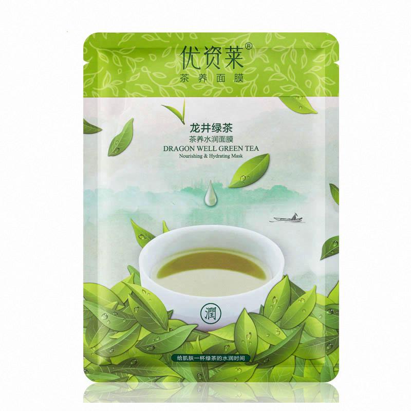 優資萊龍井綠茶茶養水潤面膜