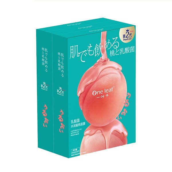 一葉子乳酸菌水潤蜜桃面膜