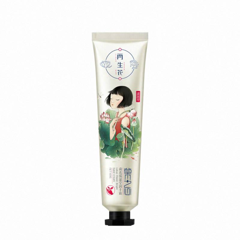 草木之心荷花保濕瑩潤手霜
