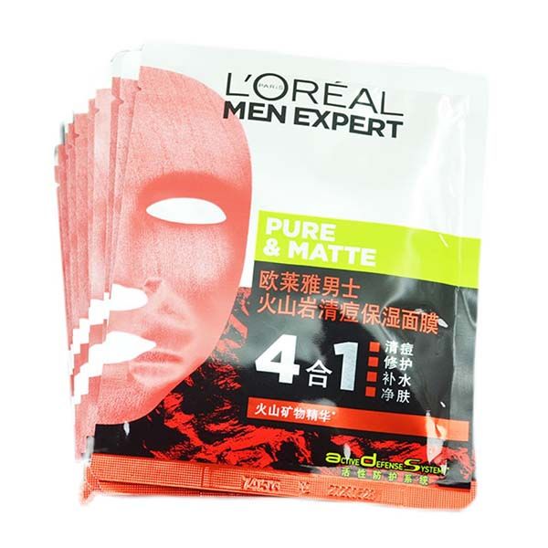 歐萊雅男士火山巖清痘保濕面膜