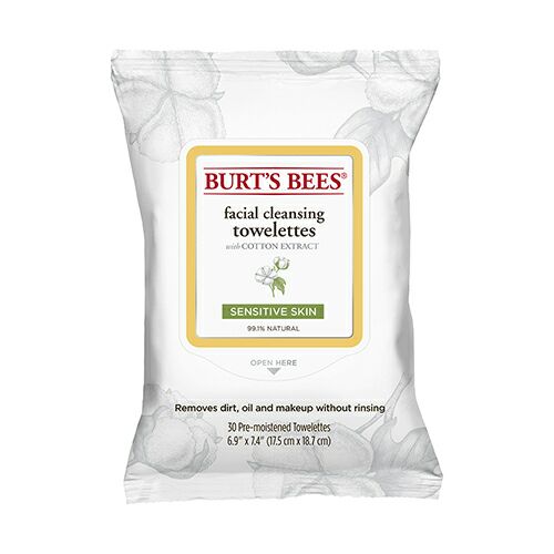 BURT'S BEES 小蜜蜂敏感肌木棉卸妝濕巾