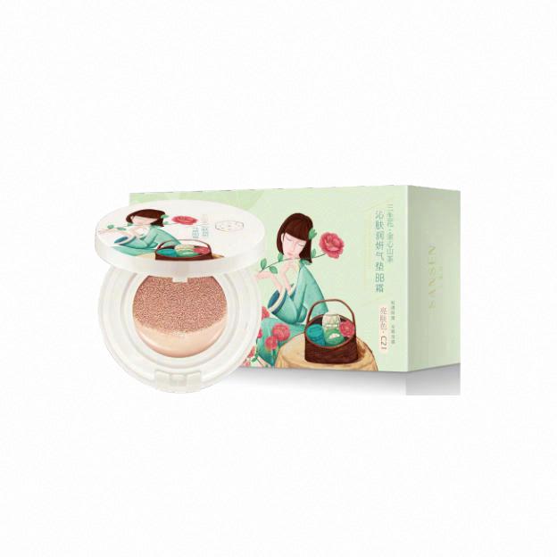 百雀羚三生花金心山茶沁膚潤妍氣墊BB霜（亮膚色）